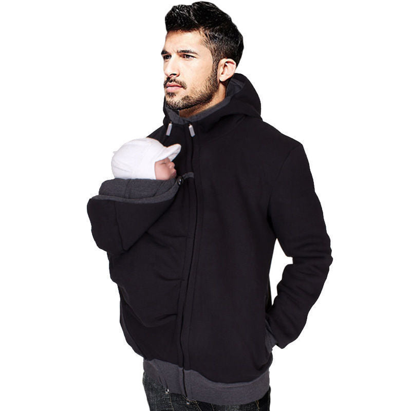 Two in one multifunctional kangaroo dad sweater