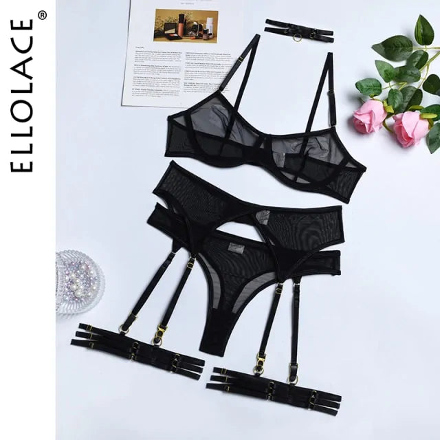 4 Piece Sexy Erotic Lingerie