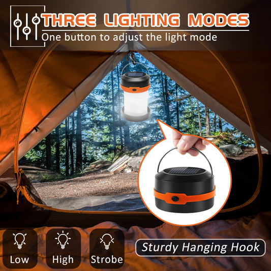 Collapsible LED Solar Camping Light