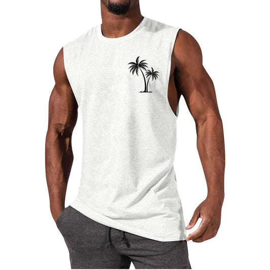 Tree Embroidery Fitness T-shirt