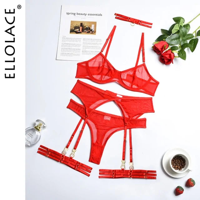 4 Piece Sexy Erotic Lingerie