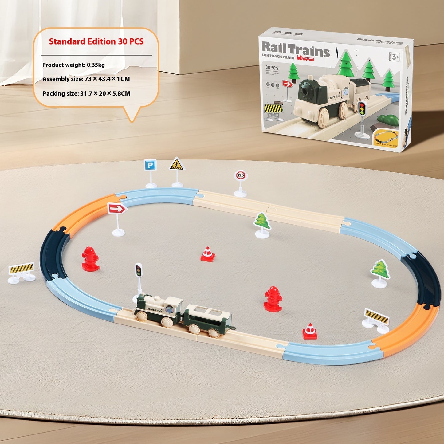 Small Train Track DIY Splicing Blocks Bridge