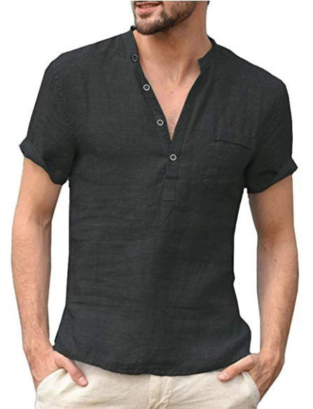 Casual Linen Solid Color Shirt