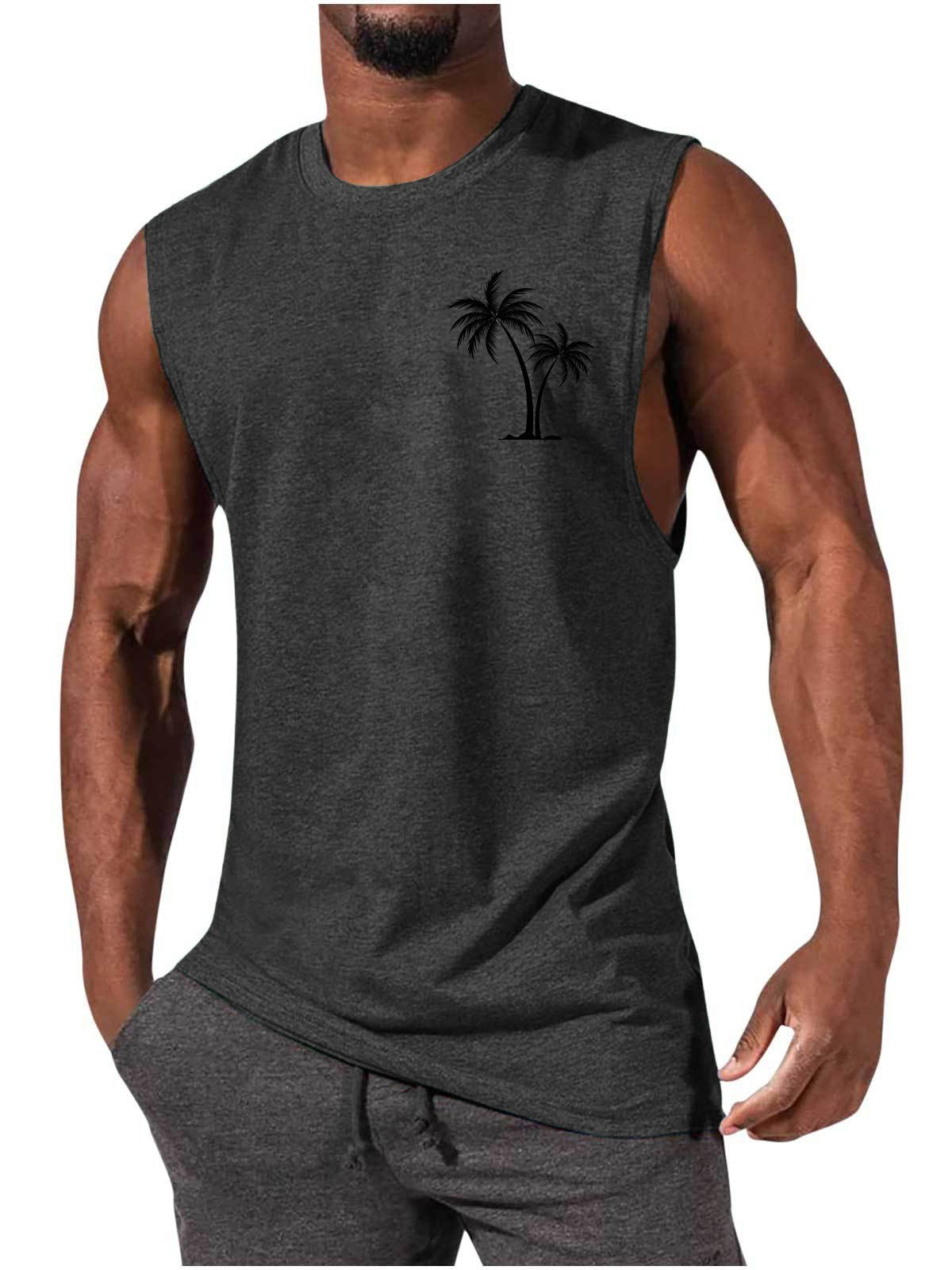 Tree Embroidery Fitness T-shirt