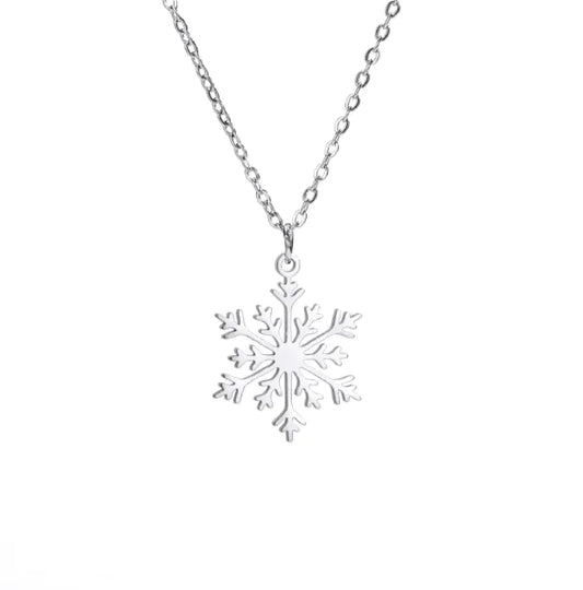 Women's Snowflake Pendant Necklace Accessories Neck