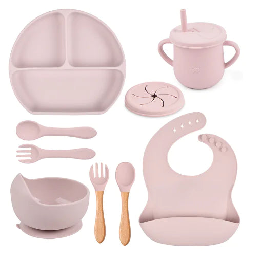 5Pcs/Set Silicone Children Tableware